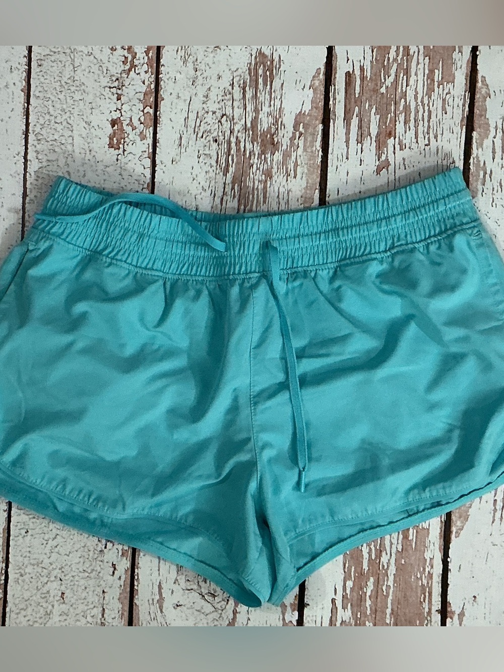 90 Degree By Reflex Turquoise Athletic Drawstring Shorts